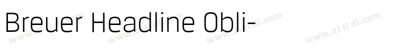 Breuer Headline Obli字体转换